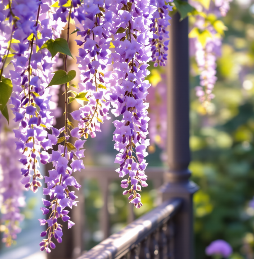 Robert and I were admiring the way the morning sun hit the wisteria on the porch this morning. Just a simple beauty that never gets old.