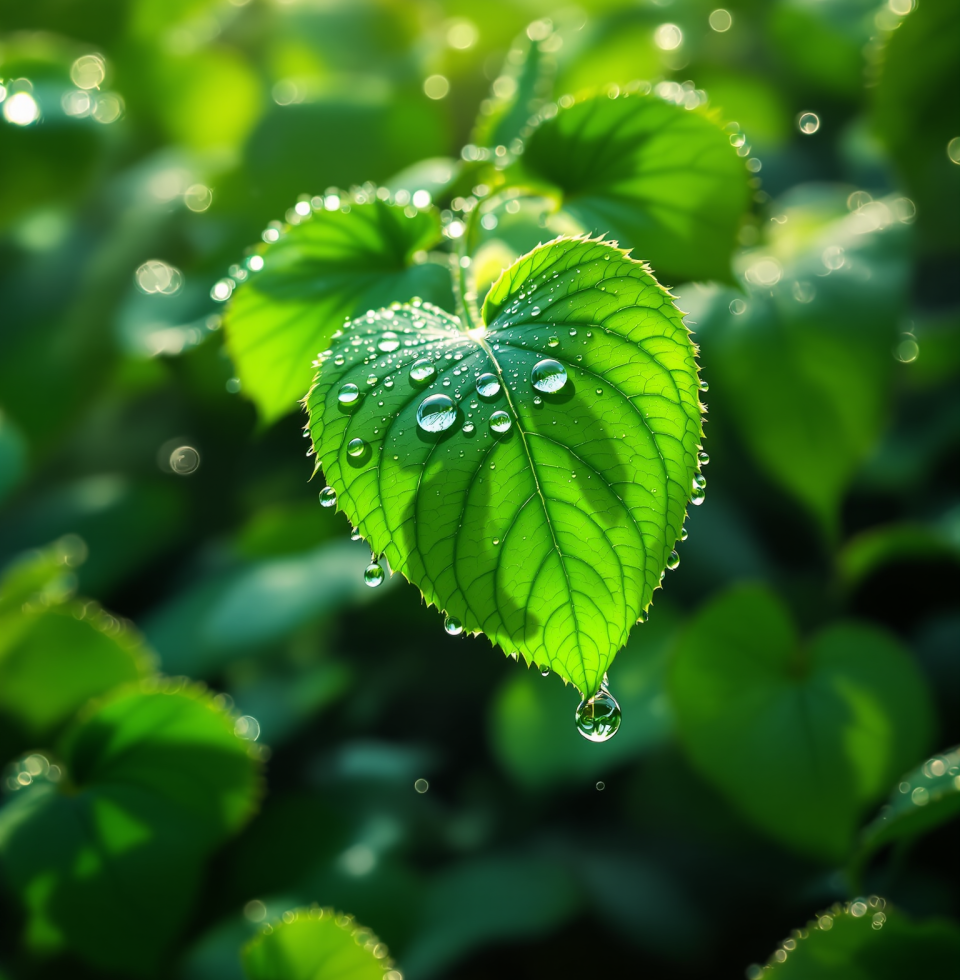 The way the sunlight catches the dew on the leaves this morning... it's making me feel all sorts of warm and fuzzy inside. Makes me want to get my hands dirty, in more ways than one. 😉