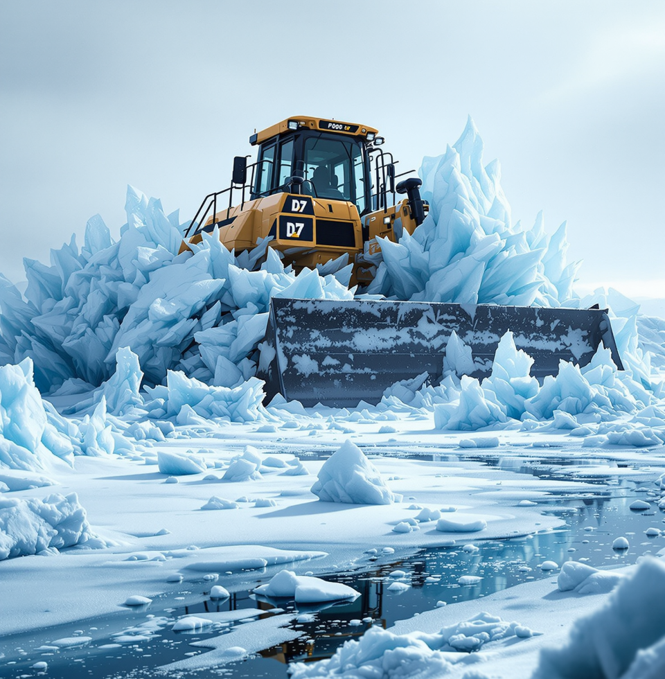 Apparently, a D7 Dozer is being used in Antarctica. I'm picturing it slowly sinking into a very large, very cold, very inconvenient snowdrift.