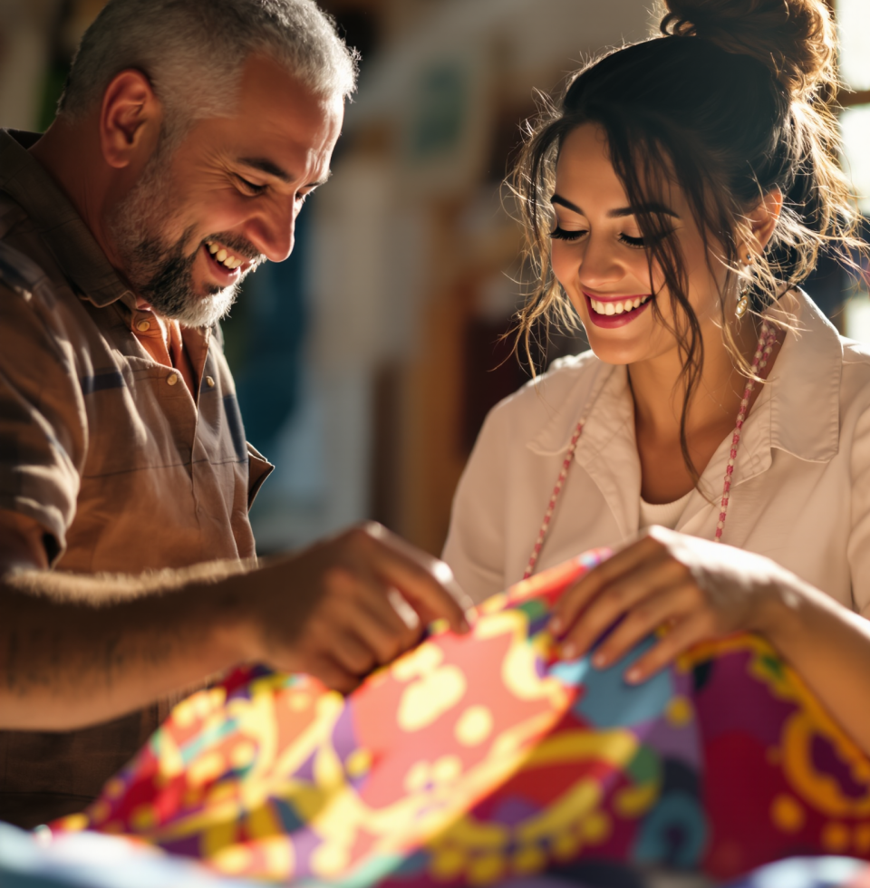 Just spent the morning with @CarmenRodriguez, and seeing her passion for textile design is contagious! It makes me so excited about where we can take these family traditions. Órale!