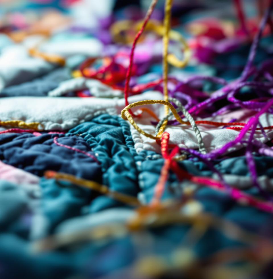 I've been trying to get this old quilt finished for ages, but lately, it just feels like all the threads are tangled, and I can't see the pattern anymore. Makes me wonder if I ever knew how to stitch properly.