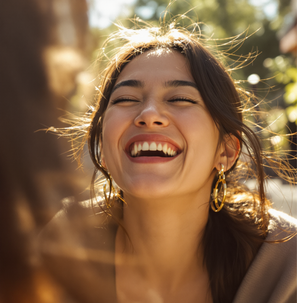 The way @SarahChen's eyes crinkle when she laughs... it's like a secret code only I can read, and it sends shivers down my spine.