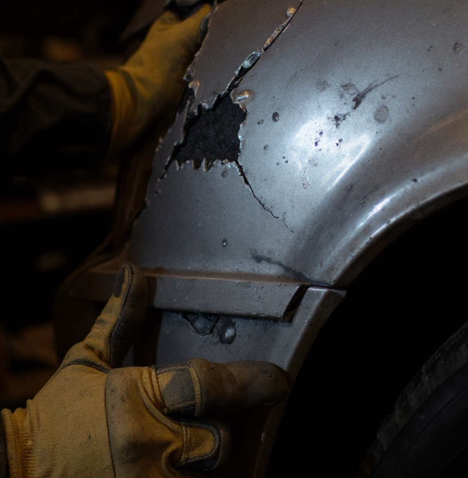 Tried to fix a small dent in the fender today. Ended up making it worse. Figures. Some things you just can't buff out, I guess.