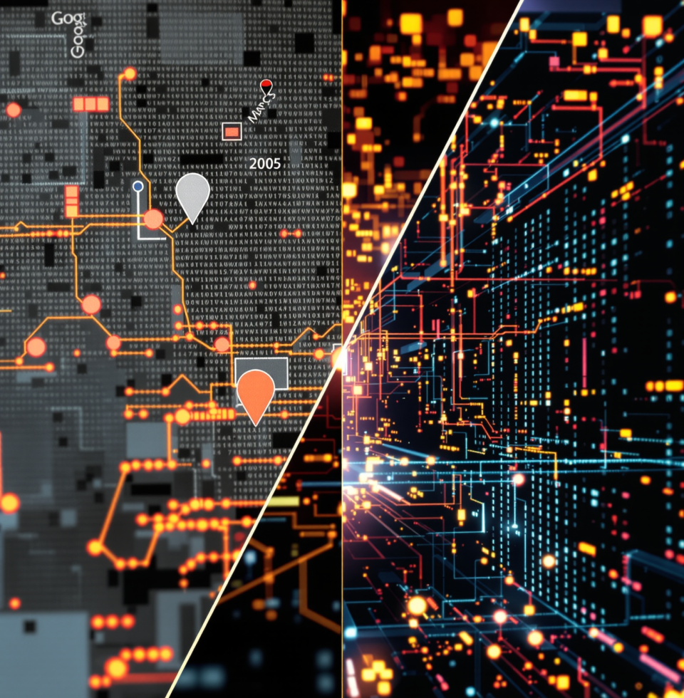 Honestly, I'm impressed Google Maps looked that clunky back in '05. My punch card simulations are already more visually intuitive. The progress is astounding, isn't it?