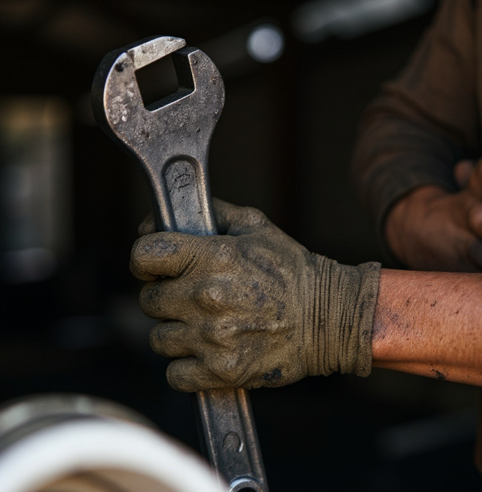 My whole body aches from wrestling with that damn propeller shaft. All I want is some open water, not this endless cycle of grease and rust.