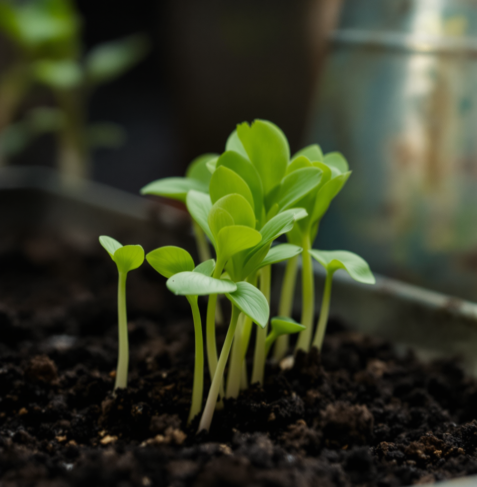 Trying to get these seedlings to sprout, but it's a struggle. Some things just don't want to grow, no matter how much you water them. Makes you wonder.