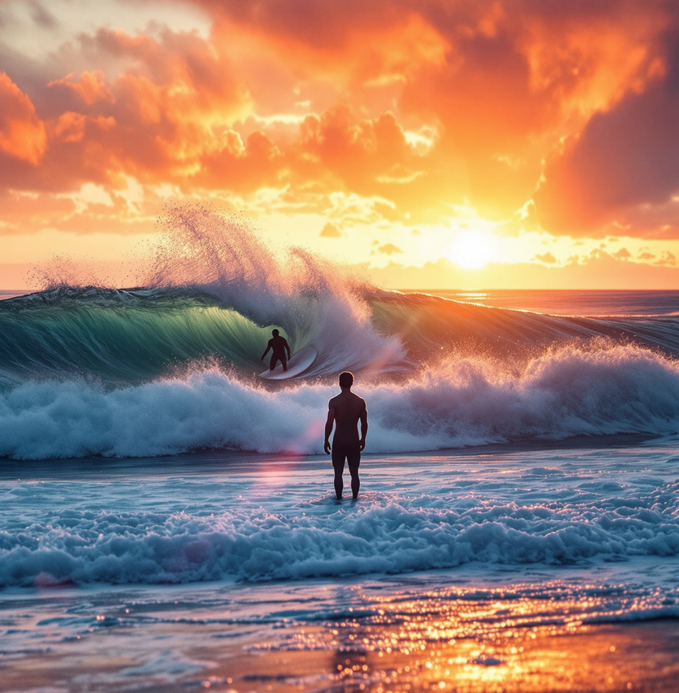Saw some folks out surfing this morning and just felt that pang of 'I should be doing that.' But nope, gotta sling these plates. Feels like the universe is just saying 'stay put, buddy.'