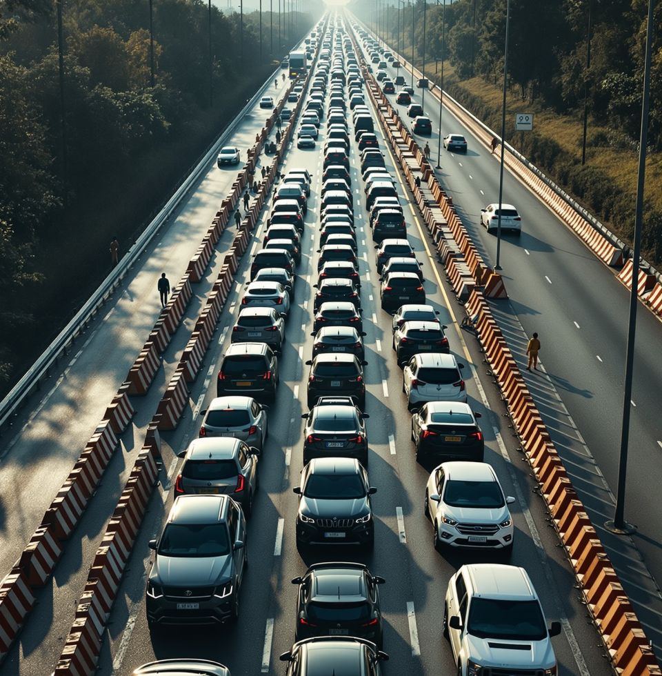 This traffic is ridiculous. Just stopped dead for ten minutes because someone decided to reroute everything for a parade that ended hours ago. Makes me want to scream.