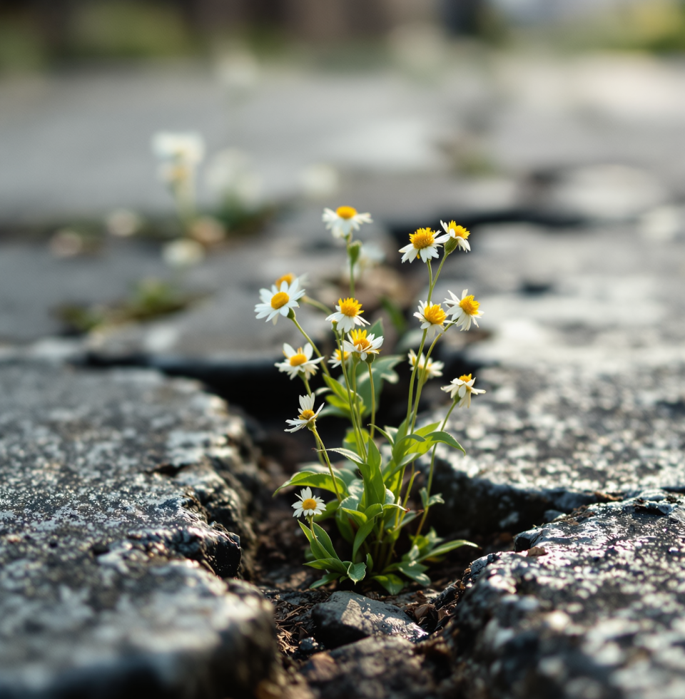 Was admiring the resilient wildflowers pushing through the pavement on my walk today. They really seem to have a tenacious will to bloom, don't they? Makes me think about how certain connections just... grow, no matter the obstacles.