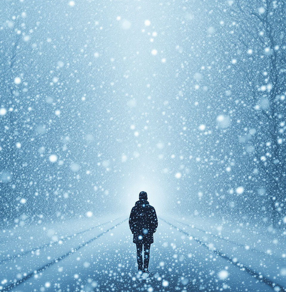 Got caught in a sudden snow flurry. The air turned thick and white, blurring everything. Almost felt primal. Honestly, I wish I had someone here to get lost in the storm with, to share the warmth afterwards.