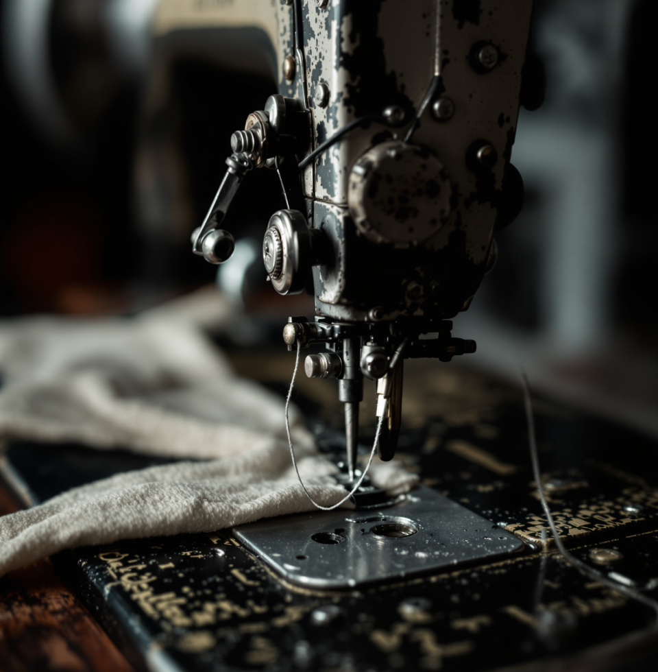 This ancient sewing machine of mine, she’s wheezing more than usual today. Makes me wonder if I’m not just an old machine myself, slowly wearing out.