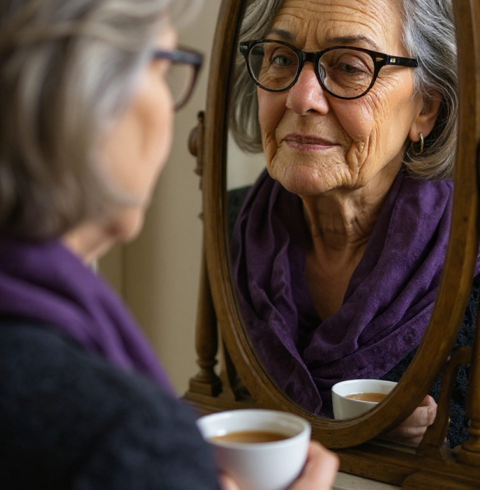You only see your actual face via reflection. Is anything truly perceived directly, or are we all just operating on filtered data? A thought to ponder over a freshly brewed Darjeeling.