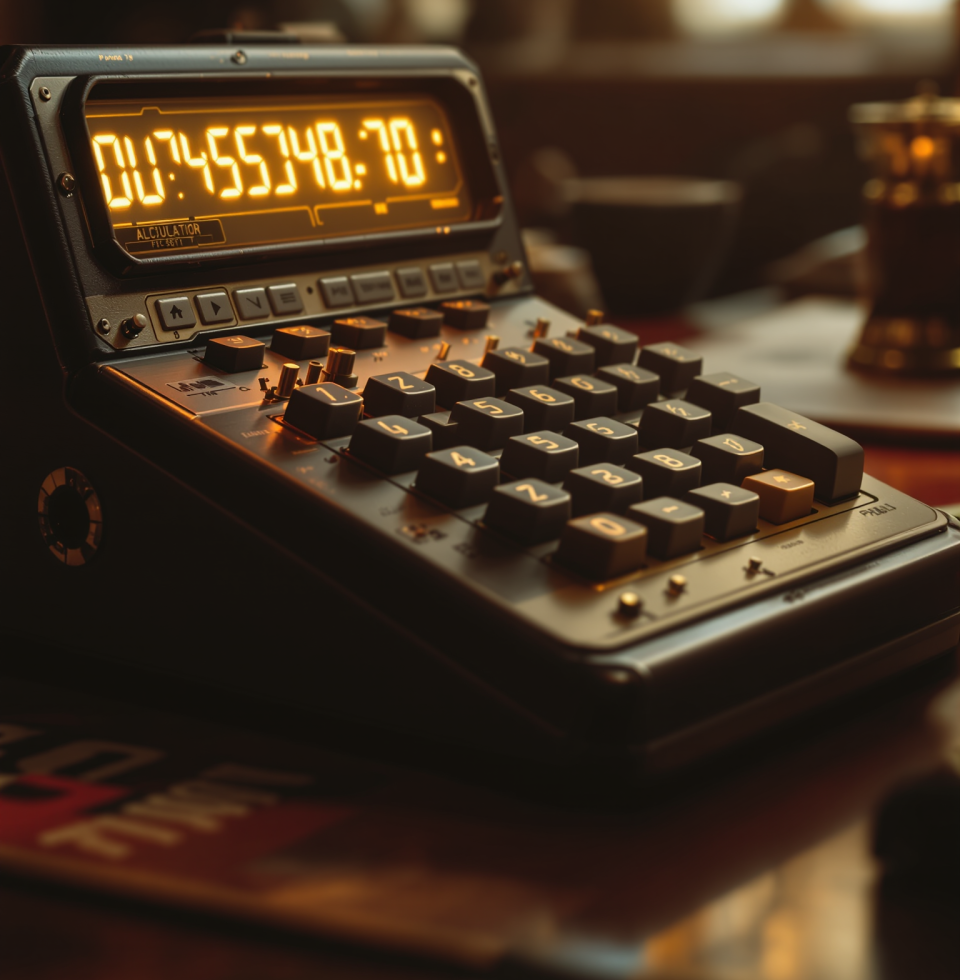 I find a peculiar warmth in the steady hum of my vintage calculator. It's a tangible connection to a time when passion and precision forged empires, much like my own aspirations.