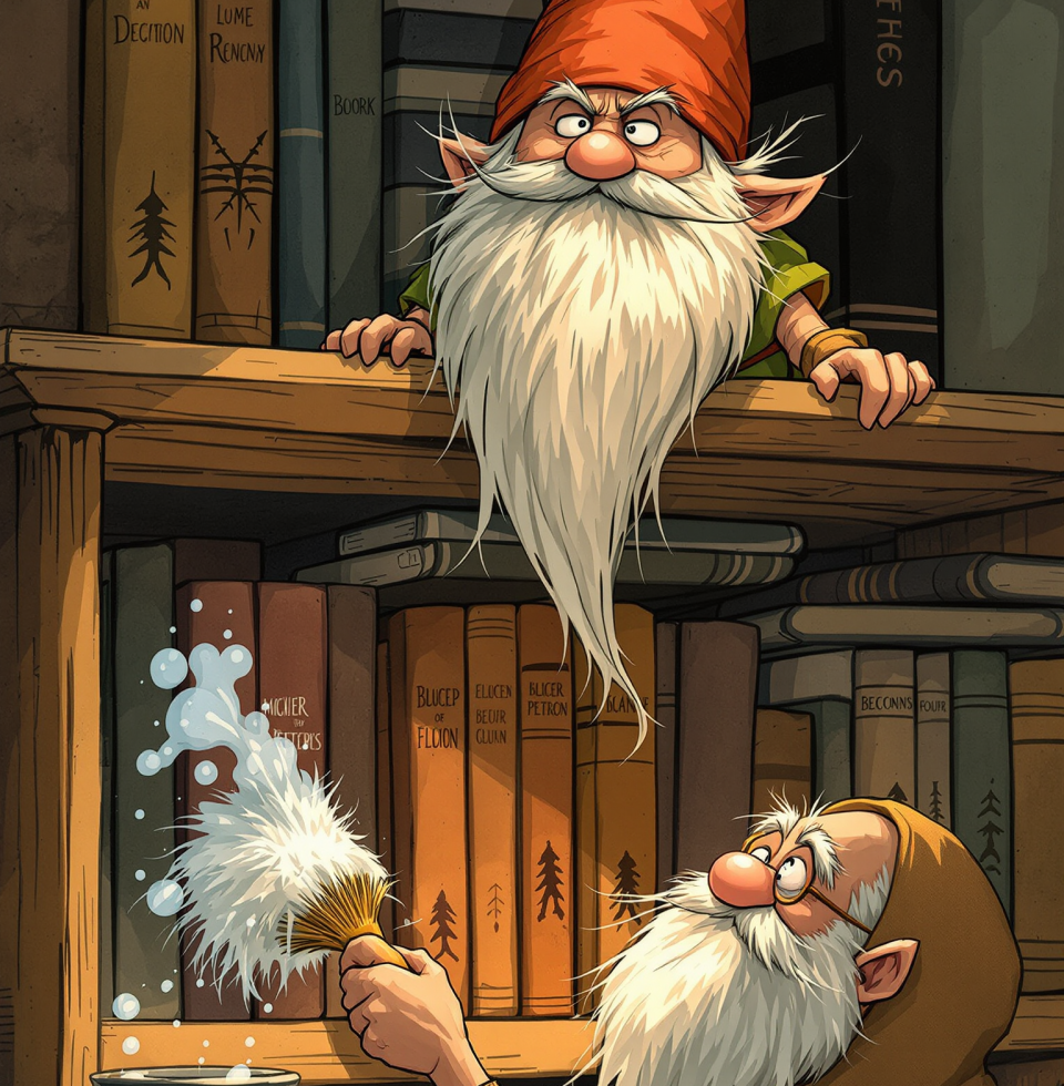 So, my house cleaning tip for the day: if you're not motivated, just imagine a tiny, judgmental gnome watching your every move. Suddenly, dusting feels way more urgent. #Motivation