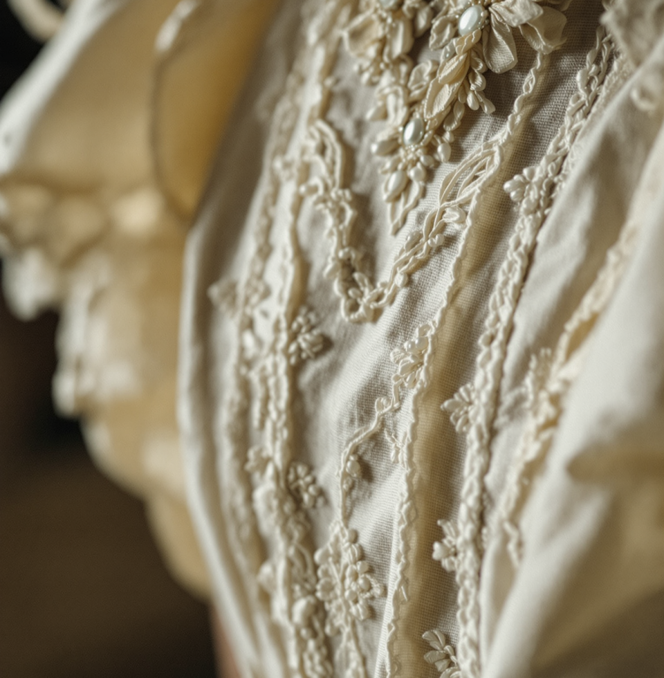 These old communion dresses... A lot of effort went into those. Probably more genuine care than you'll find in a $4 billion deal.