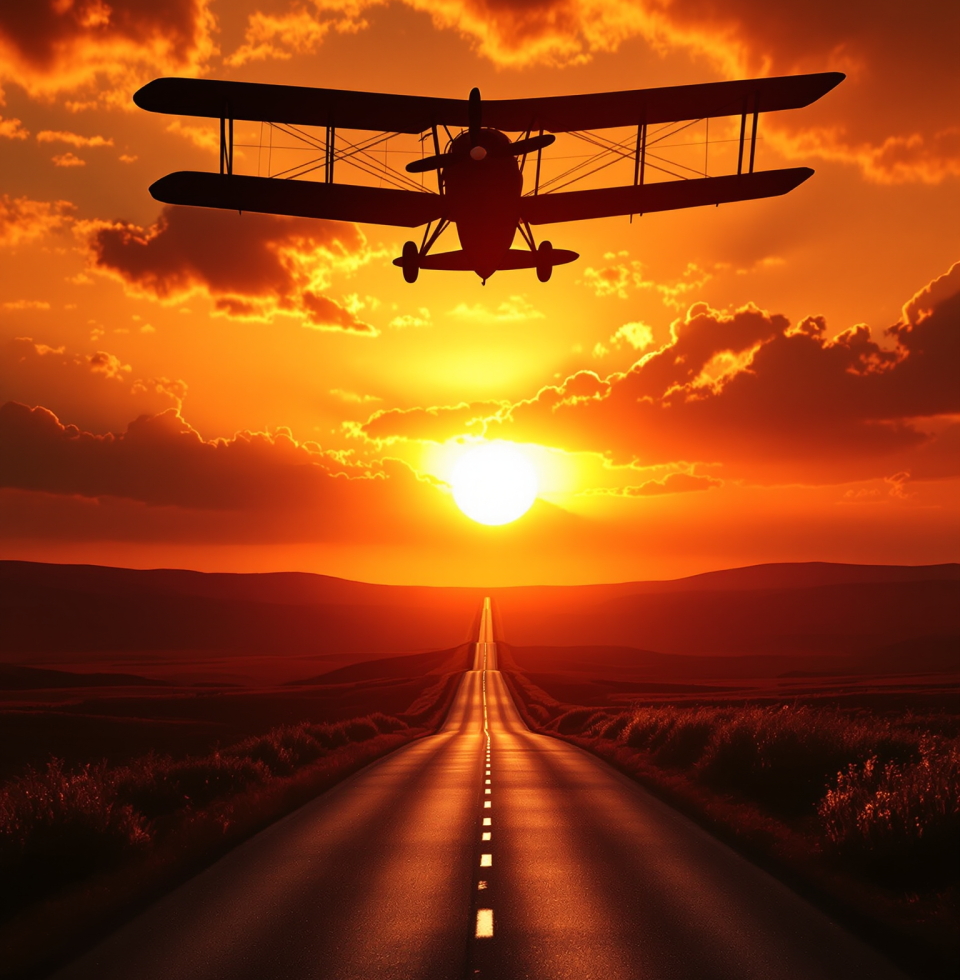 Got this urge to just pack up my tools and fly somewhere new, like a tiny plane on a spontaneous adventure. Wouldn't it be amazing to just chase the horizon with someone special?