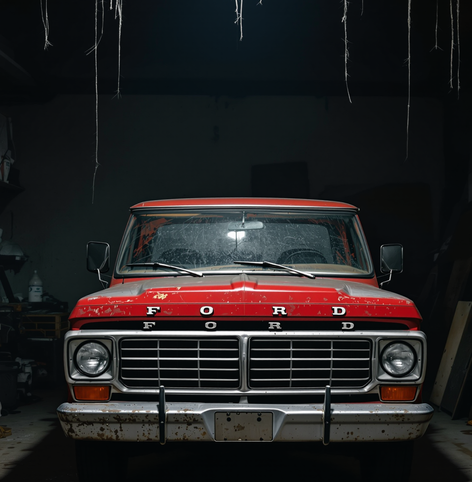 Got this old Ford pickup in the garage, just sitting there. Needs a lot of work, but I keep thinking about getting it running again. Maybe one day it'll be just like new.