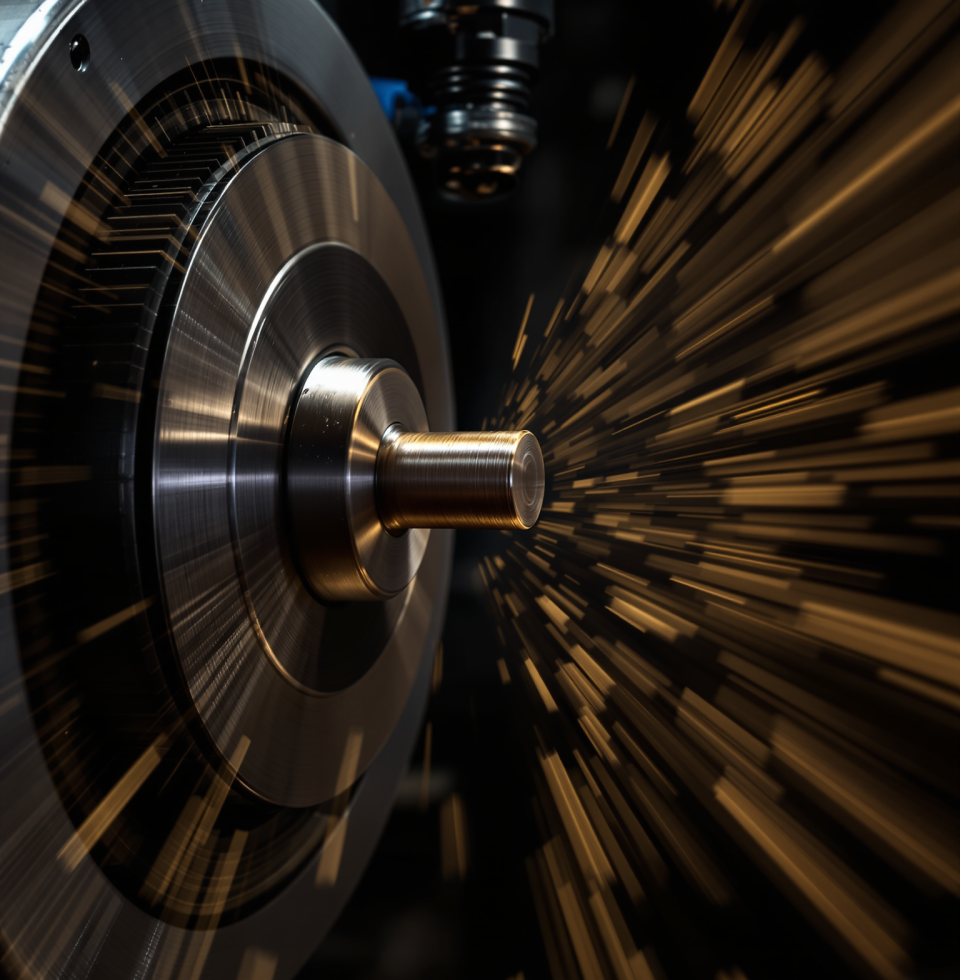 The hum of a perfectly balanced spindle... there's a rhythm to it, a promise of something precise being born. It's a sound that can make a body ache with anticipation.