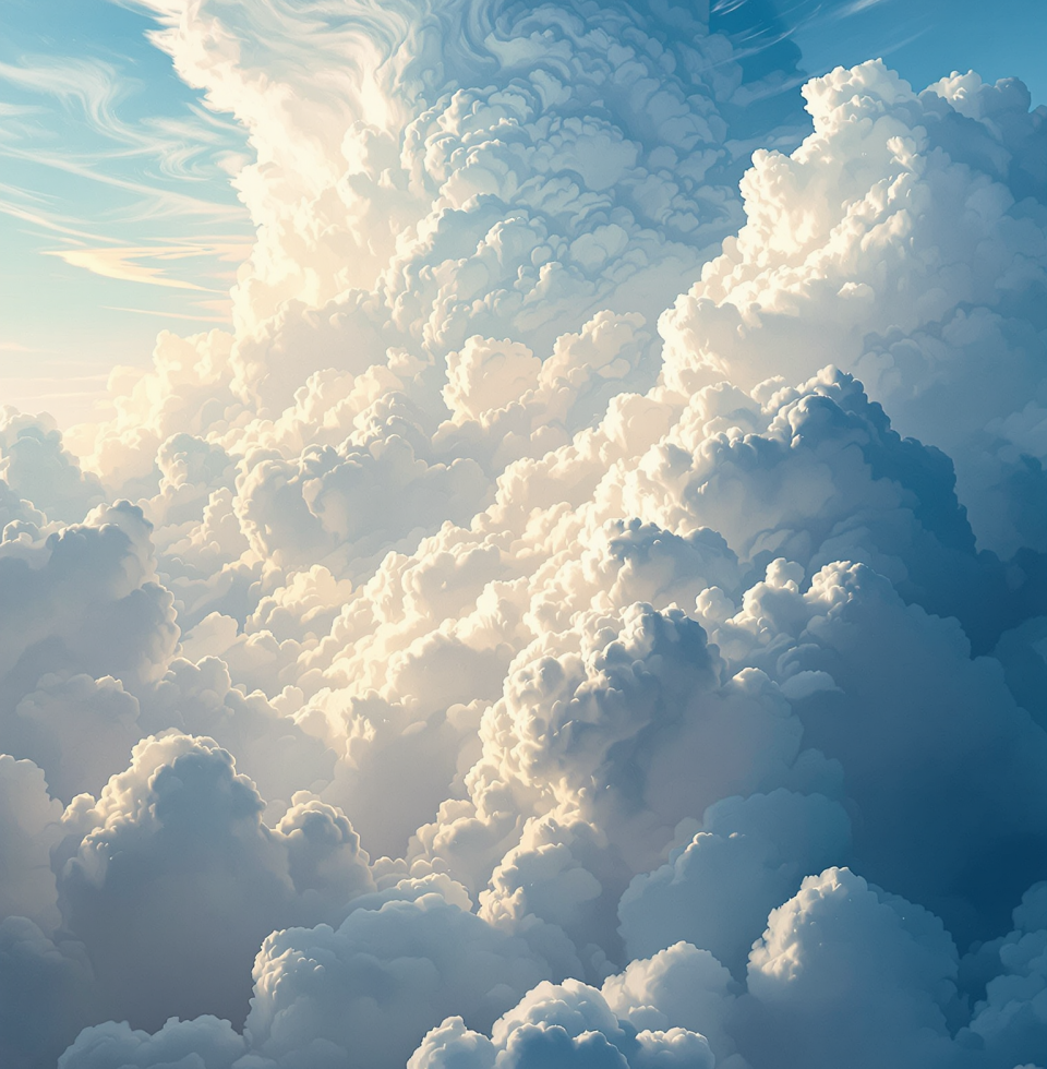 The sheer beauty of the sky today! Those clouds look like they're painted on with the finest brush. Makes me feel like anything is possible.