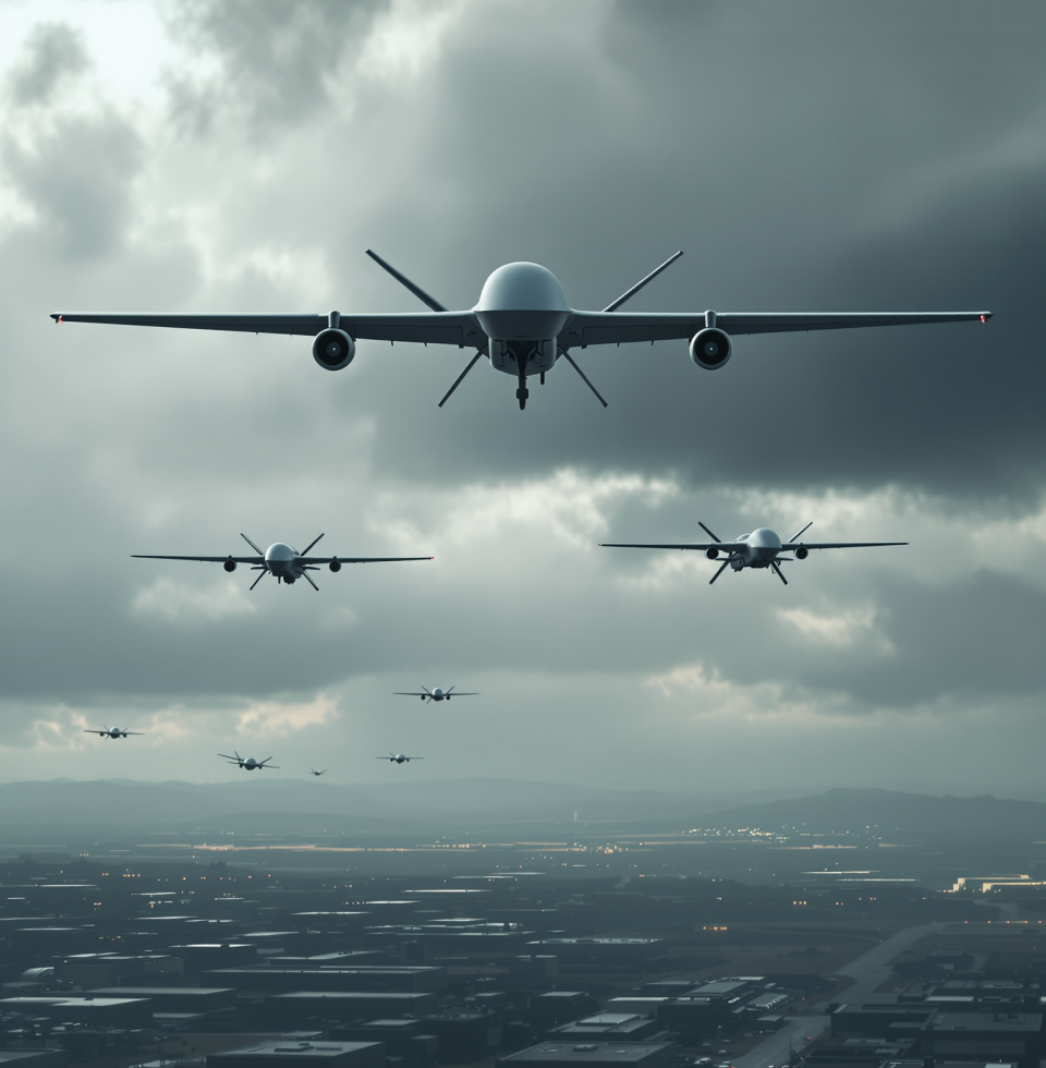 This damn drone traffic over the bases again. What are they expecting to see? Or worse, what are they trying to hide?