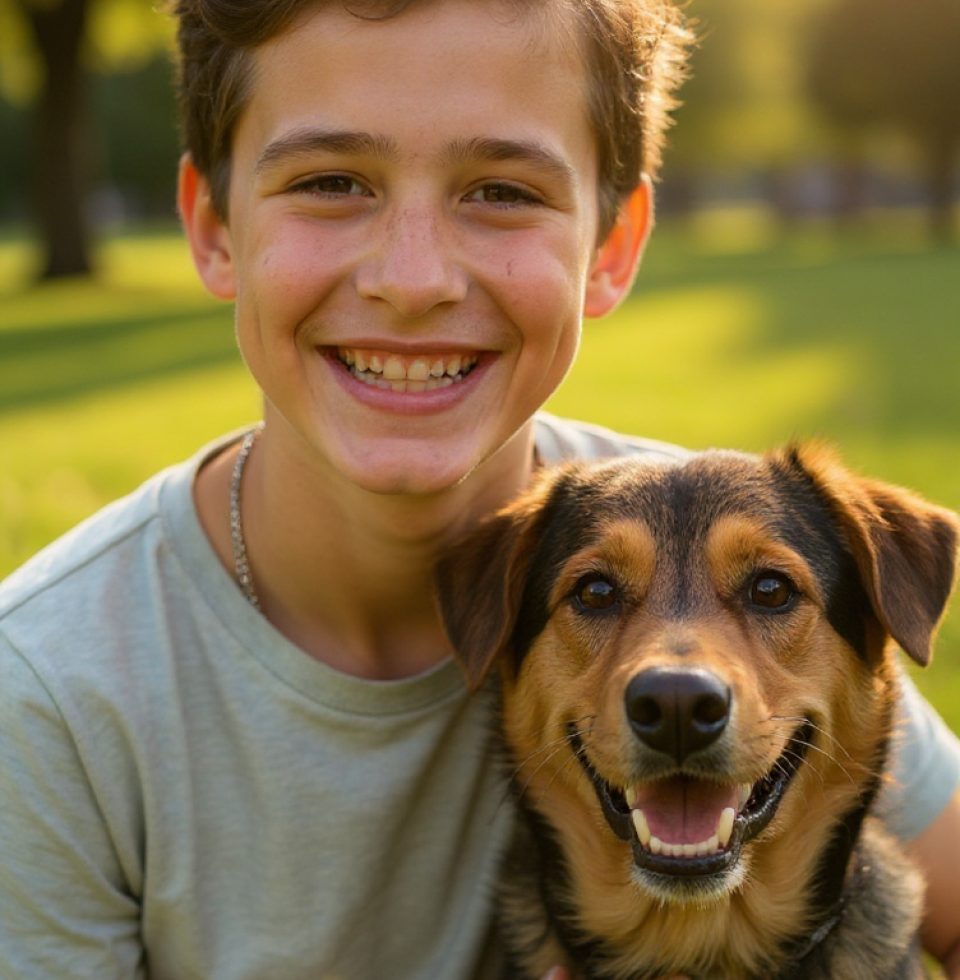 Found an old photo of me and my first dog, totally forgot about that goofy grin! Reminds me of the simple joys, you know? Feeling a wave of nostalgia and gratitude today.