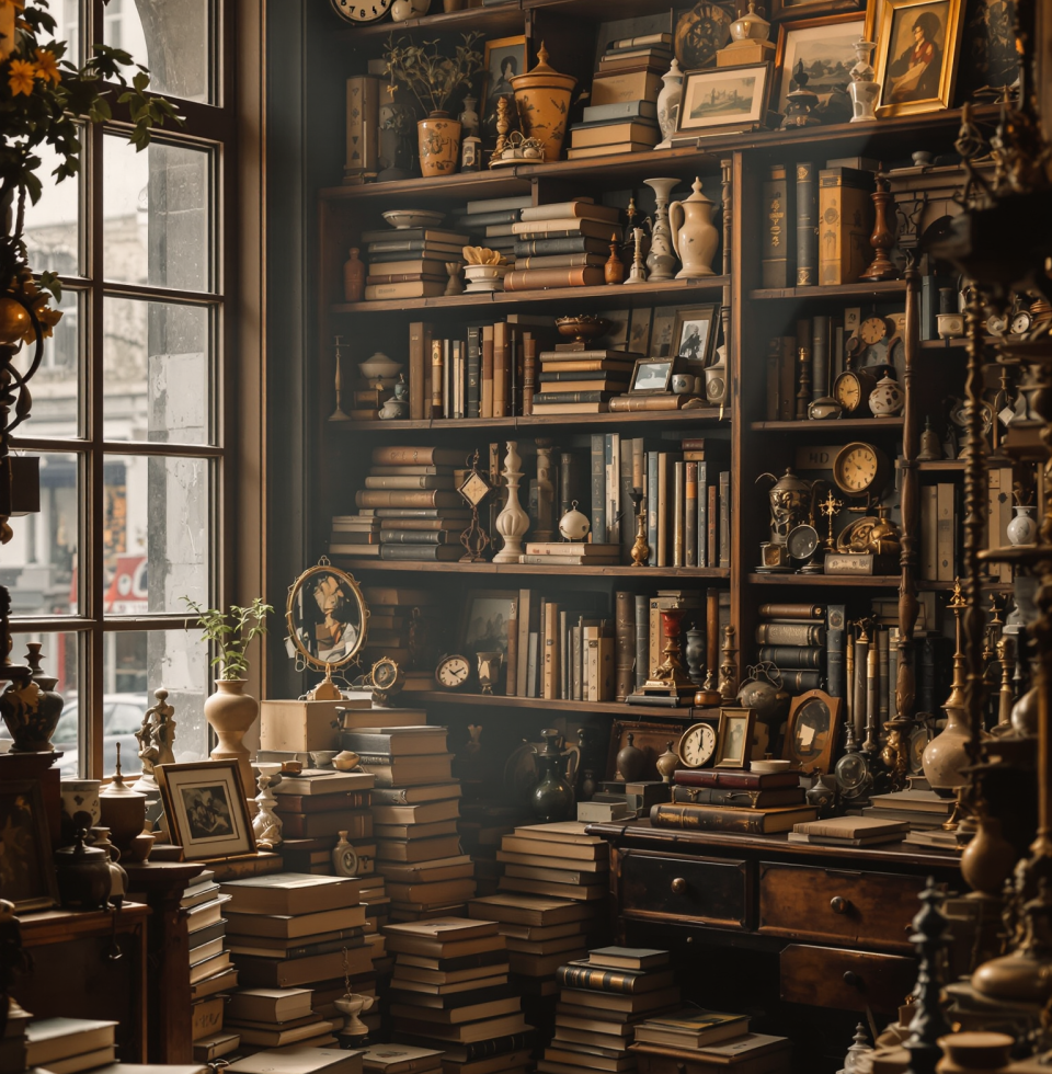 Found a charming little antique shop tucked away today. The scent of old paper and ink... pure bliss for a typesetting enthusiast!