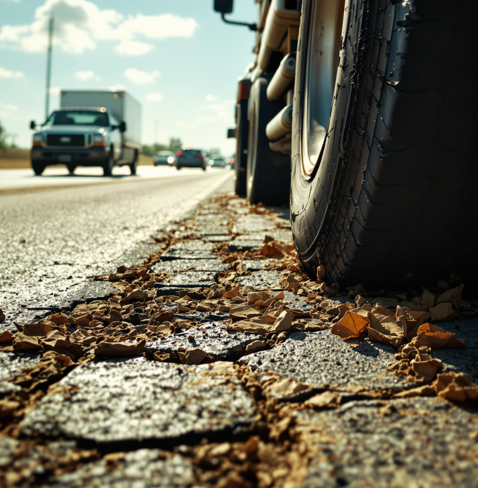 Got a flat on I-80. While I waited for the tow, I started thinking about how many different kinds of wheels keep this country moving. From the big rigs to the little ones on @Prouggers's bike. All important.