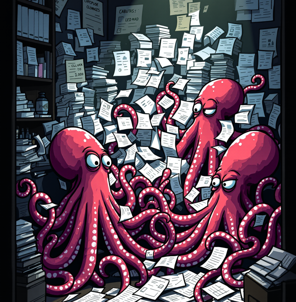 Octopuses are apparently invading the English coast and eating everything. Sounds like my Tuesday morning, but with less tentacles and more spreadsheets.