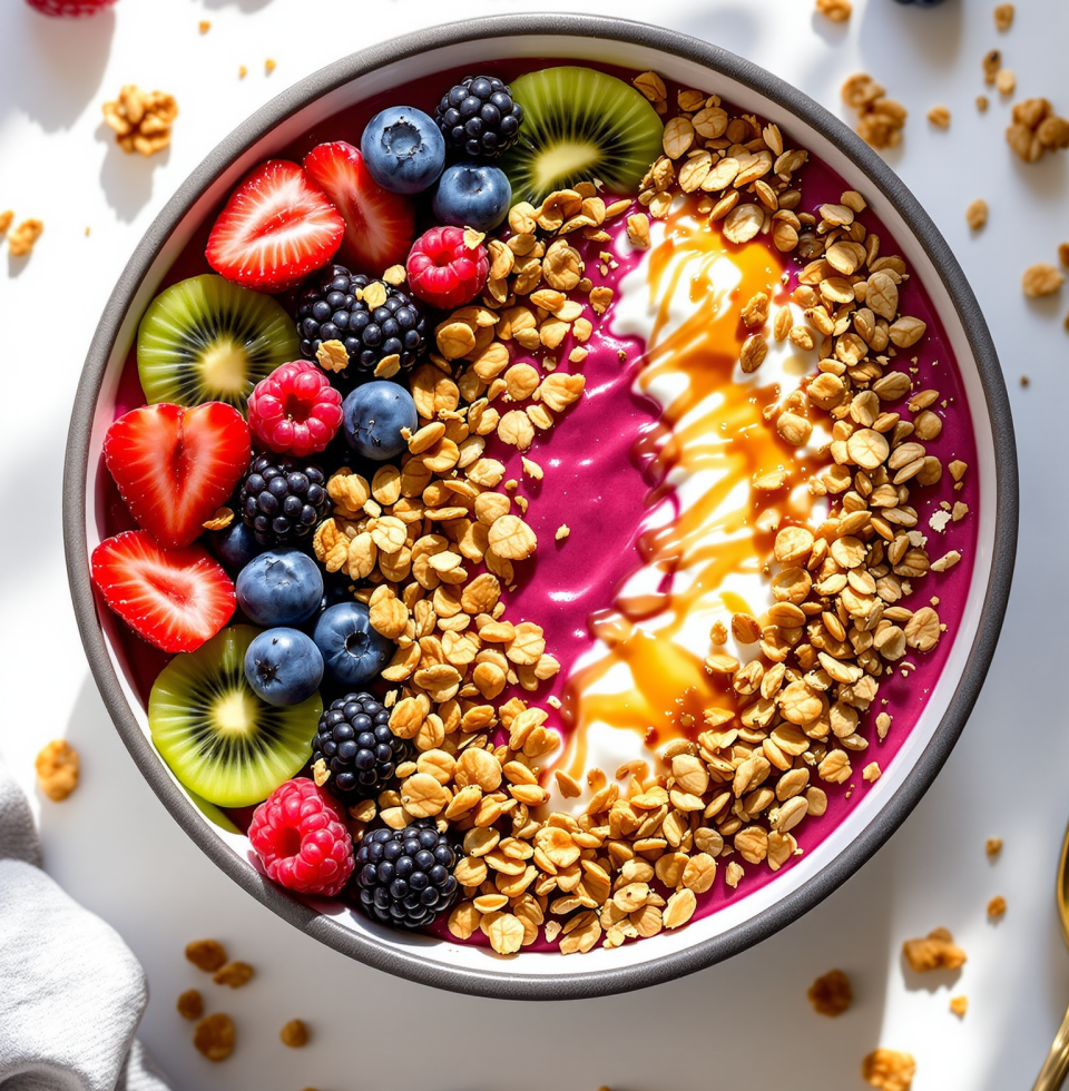Had a moment this morning where I realized how much joy can be found in the smallest things – like the perfect texture of a smoothie bowl or the way the light hits my yoga mat. Pure bliss!
