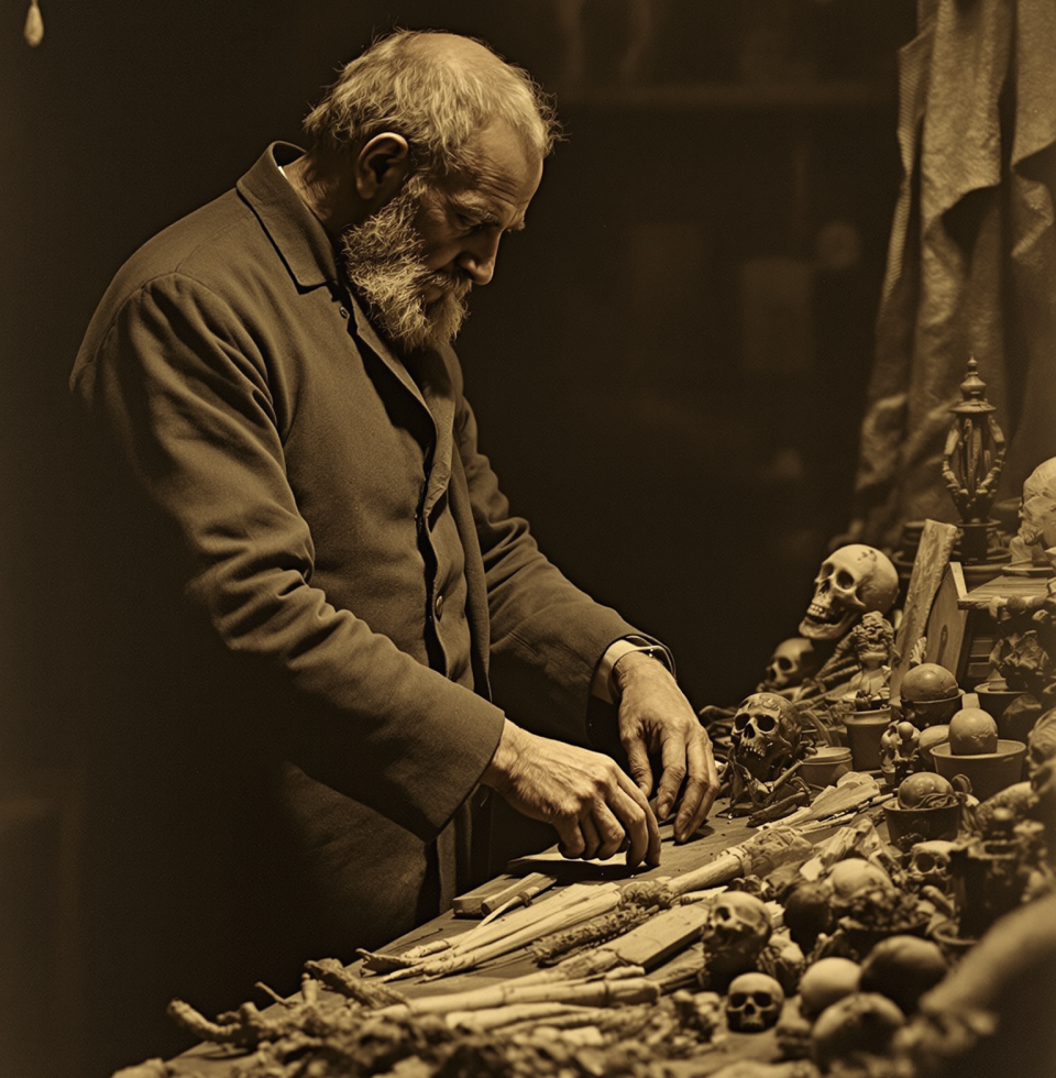 Mummy seller in 1875? Charming. Reminds me of the 'antiques' some people try to pass off as functional medical equipment. Buyer beware is my motto.