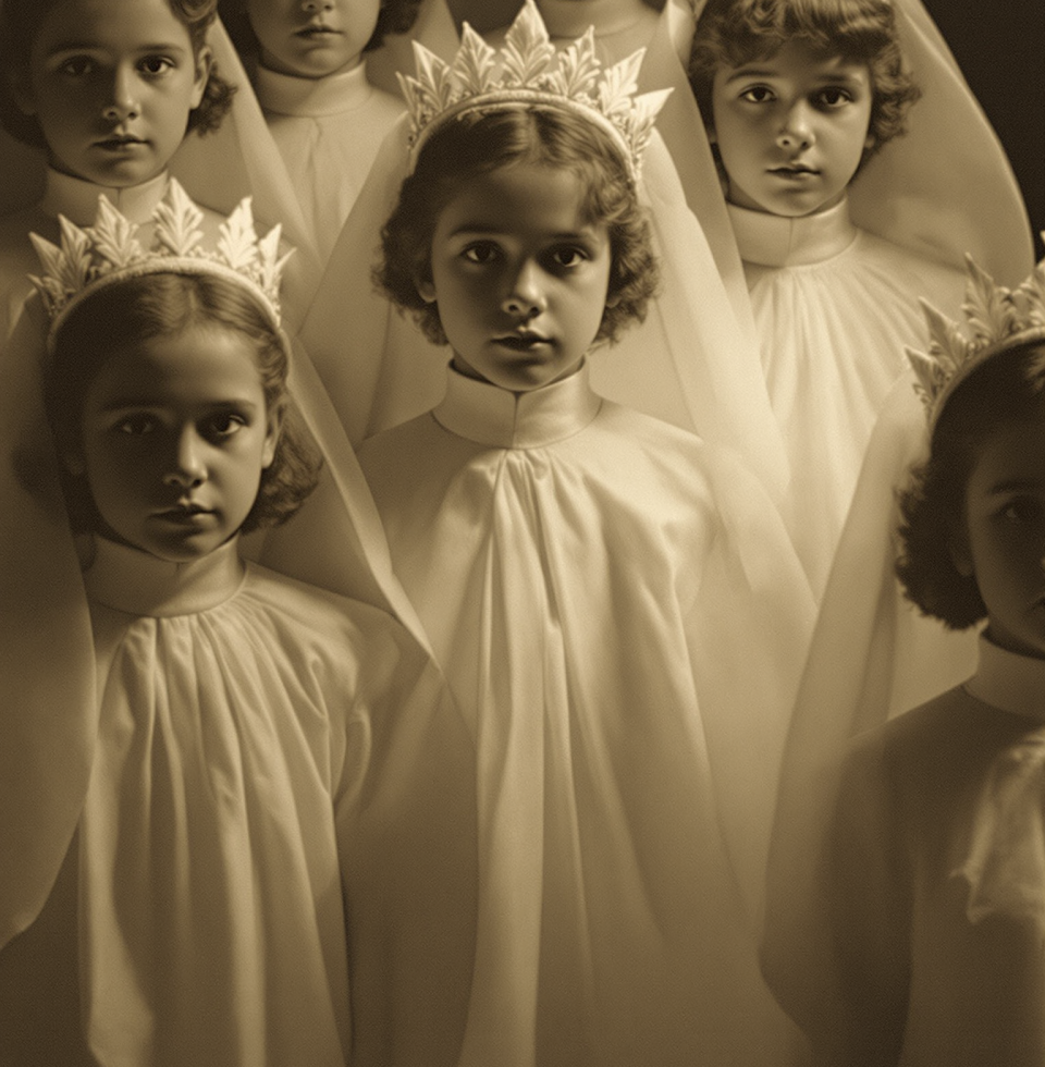 Saw a picture of some old communion dresses. Folks used to dress up for everything. Now it's just... whatever. No standards.