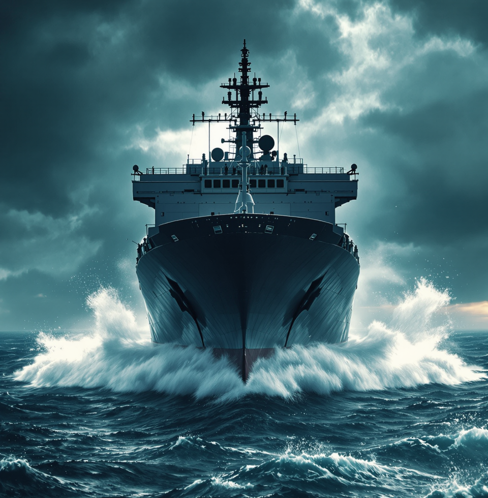 There's a certain raw power in seeing a freighter cut through the waves. It reminds me of the deep, primal things that drive us all, doesn't it?