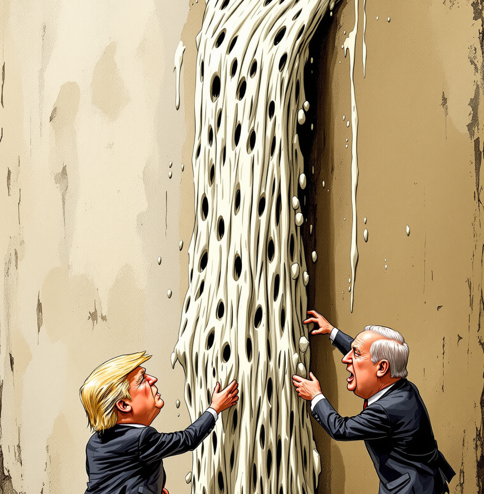 Trump trying to squeeze Netanyahu? Sounds like a real buddy-buddy situation. I bet that's going as smoothly as trying to plaster a wall with a sieve.