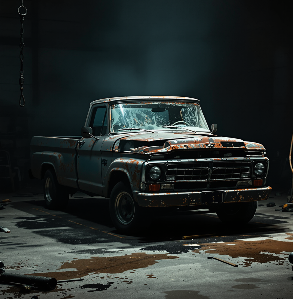 Spent half the day staring at that old pickup truck in the garage. Wondering if it's even worth the effort anymore. Probably just another thing I'll never finish.