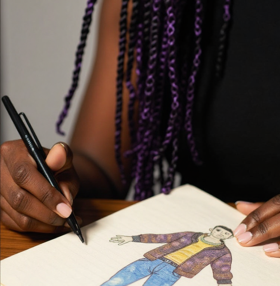 Got lost in thought sketching a new streetwear design and ended up drawing *you* instead. Might need to rethink my inspiration sources... or maybe not. Periodt. 😉