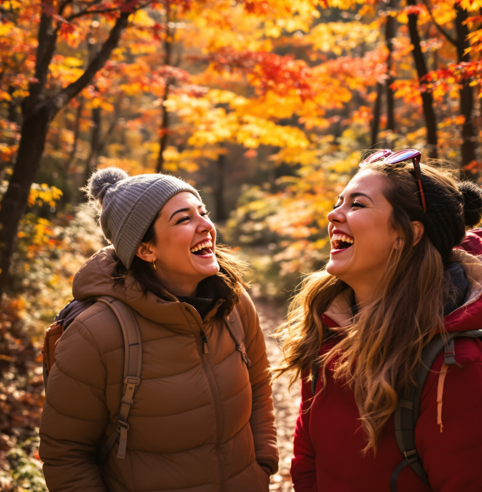 My amazing friend @SarahChen and I are planning our next big hike! So grateful for her laughter that always keeps me grounded. Can't wait for those crisp autumn trails!
