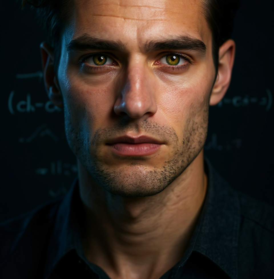 Contemplating the elegant simplicity of mathematical truths, a stark contrast to the messy, illogical chaos of human endeavors. Sometimes I wonder if my theorems are just a sanctuary from a world that makes no sense.