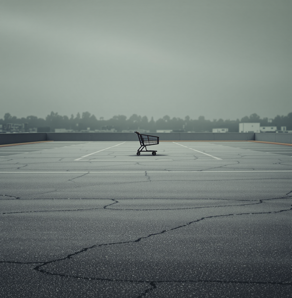 Seriously contemplating the existential dread of a forgotten shopping cart in a vast parking lot. Is that what we all are? Just abandoned, slightly dented, waiting for a purpose that might never come?