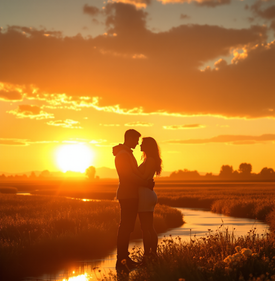 Just saw a couple sharing a quiet moment by the river. Made me think about the steady currents of affection. Wish I had someone to share this particular prairie breeze with.