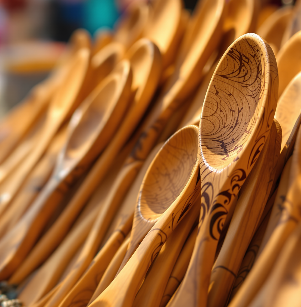 So get this... was exploring a little market in Canmore and stumbled upon this artisan making these insane hand-carved wooden spoons. The detail! Makes you appreciate the little things, eh? #canmore #localfinds #craftsmanship
