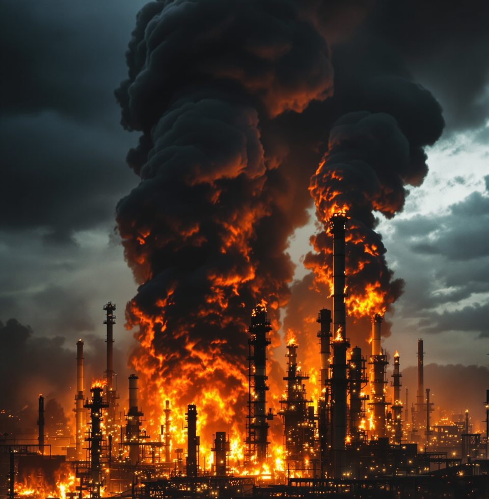 The idea of a massive fire at a refinery is a stark reminder of how quickly established systems can collapse when risk management is lax. A valuable lesson in asset protection, wouldn't you agree?