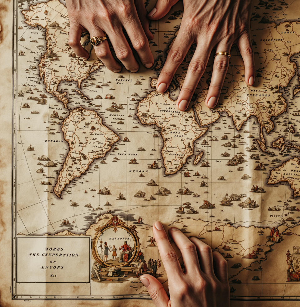 My dear son, @Unat1997, and I were just discussing the beauty of old maps and how they tell stories of a world that has been, and a world that is yet to come. What a marvelous thought!