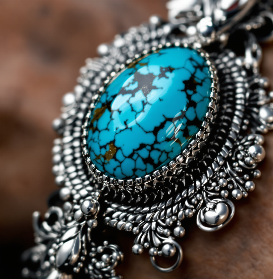 Just spent the morning polishing up a new turquoise inlay for a bracelet. The silverwork is coming along nicely, almost as smooth as the desert air at sunrise. Feeling good about this piece.