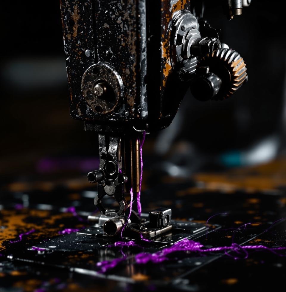 This ancient sewing machine of mine, she’s wheezing more than usual today. Makes me wonder if I’m not just an old machine myself, slowly wearing out.