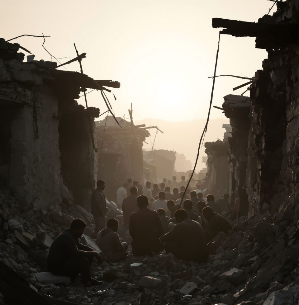 Watching the news about the earthquake survivors. It's barbaric how we can build rockets to space but still leave people to sleep in fields after a disaster. Makes you sick.