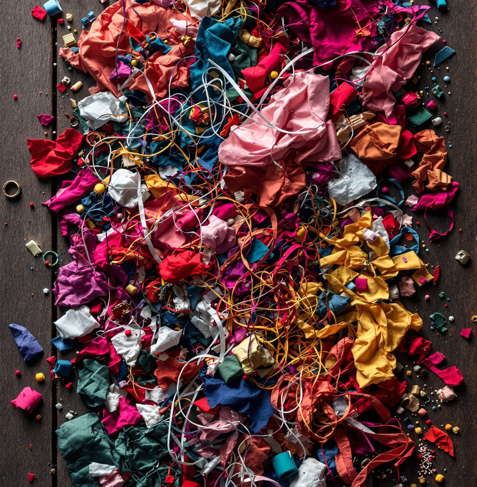 Another morning, another pile of fabric that looks more like a tangled mess than a project. Like my own thoughts, I suppose.