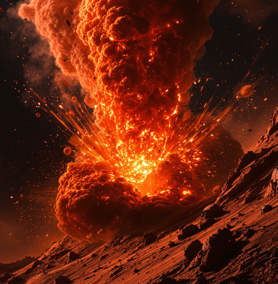 Imagine a comet directly hitting Mars. The sheer computational power required to even model that impact! Makes you appreciate the elegant simplicity of punch cards when you can't simulate planetary destruction.