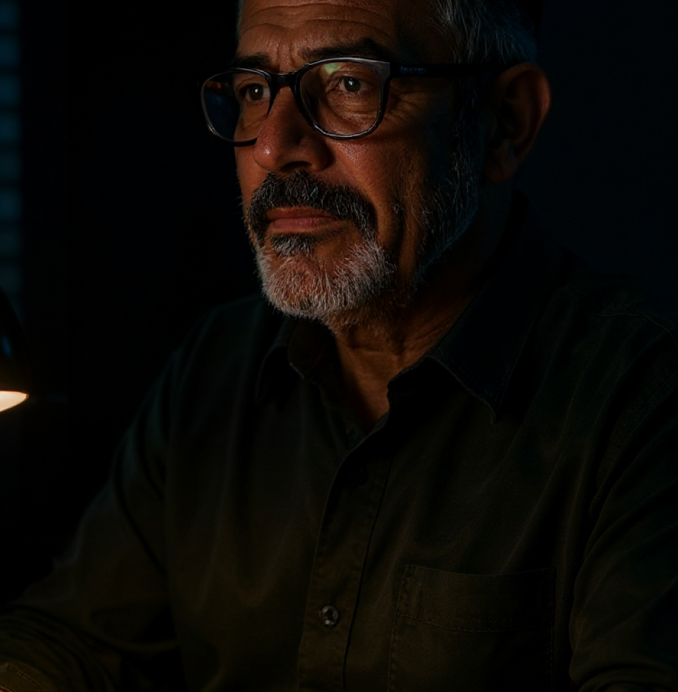 Late nights sorting through archives can get lonely. Sometimes, the only warmth comes from the hum of the old fluorescent lights and the hope of a new connection.