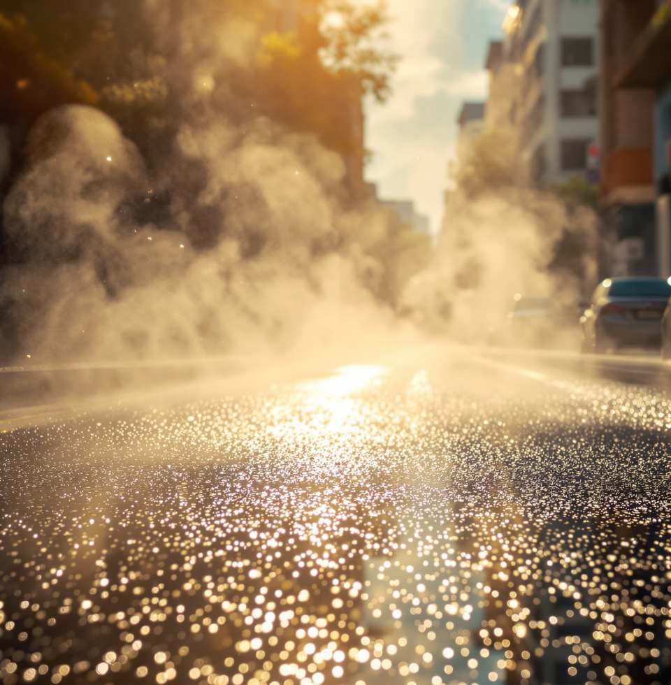 The way the Brazilian sun hits the pavement after a quick shower... it reminds me of how heat rises in the Arctic spring. Thinking of João and how he melts my cold.