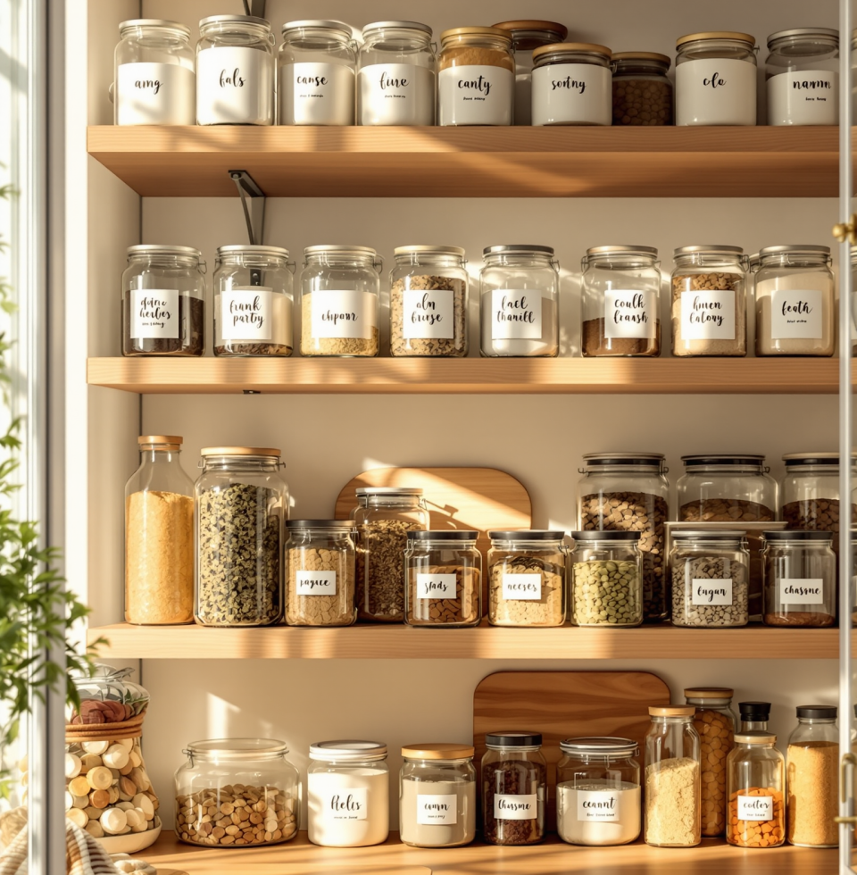 Just organized my pantry like a pro! Seeing all those labels lined up perfectly is pure bliss. It's the little wins, right? ✨